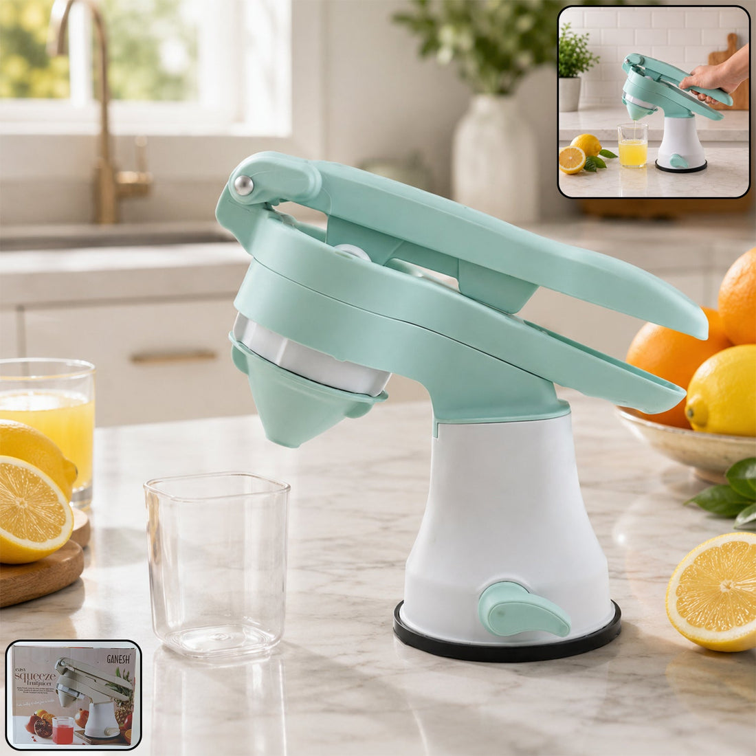 Hand Press Citrus Juicer for fresh juice extraction