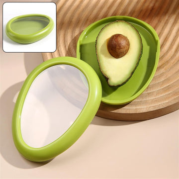 Green oval vegetable container with lid closed