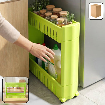 Plastic storage rack for space-saving organization