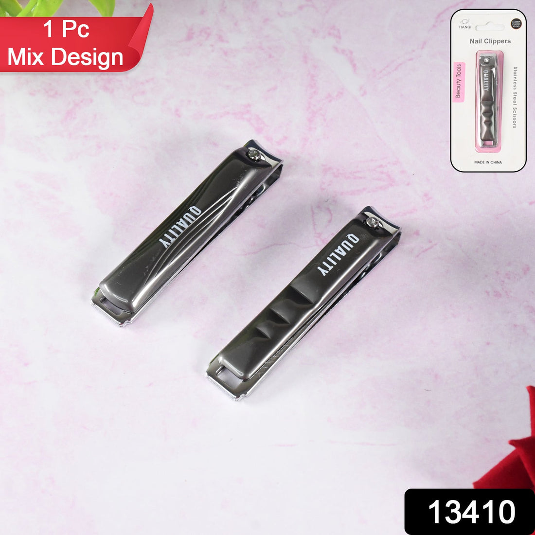Stainless steel folding large nail clippers with nail file and sharp blades