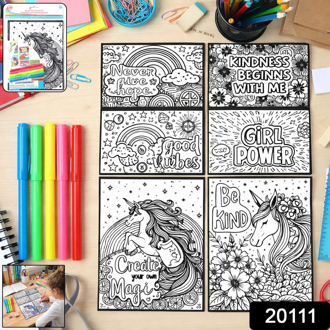 Kids colouring poster from Creative Kids Colouring & Activity Poster Set