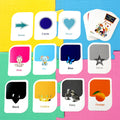 Bright and sturdy flashcards with rounded edges for safe handling of preschoolers