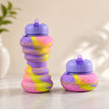 Silicone water bottle with soft grip body for easy handling