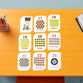 Early math learning laminated flashcards for toddlers