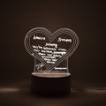 Visualization lamp with LED illumination glowing softly on a desk