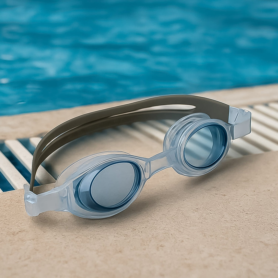 Konex anti-fog UV-protected swimming goggles with wide vision