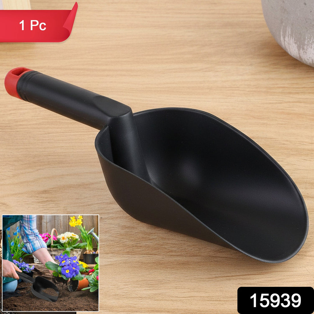 Durable heavy duty plastic garden hand trowel for easy digging