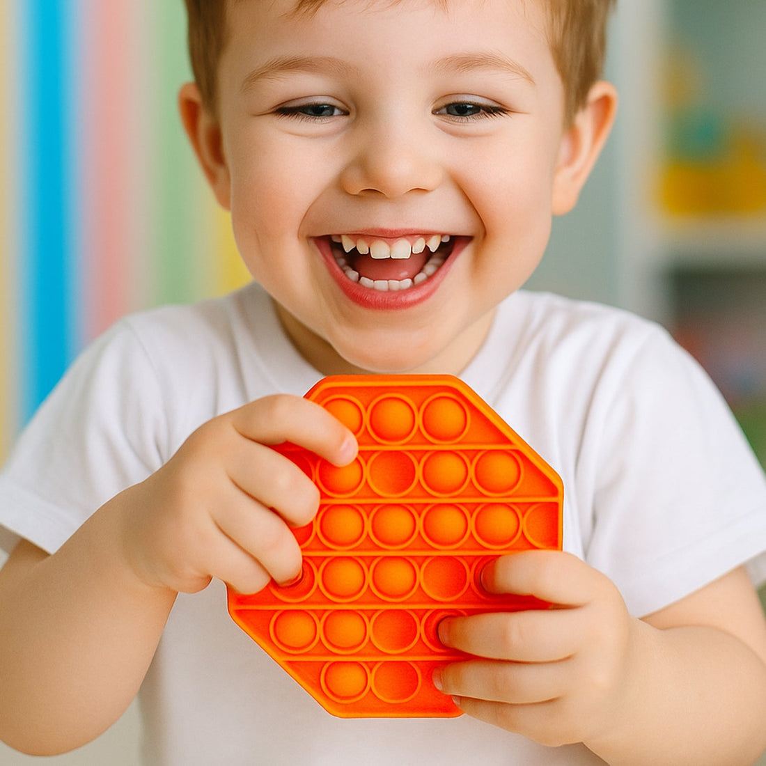 Hexagon shape silicone Pop It Fidget Toy for stress relief