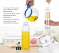 Close-up of the controlled spout on the 1L plastic oil dispenser.