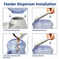 Pet food dispenser designed for hassle-free dry food storage and automatic feeding