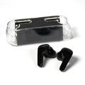 Sleek black M12 Max Bluetooth Earbuds, ready for seamless wireless connectivity.