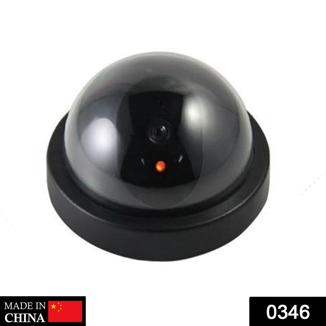 Realistic wireless dummy security camera with a visible lens for effective deterrence.