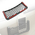 Side view of the car seat organizer, demonstrating its slim profile.