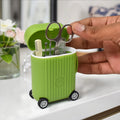 Ergonomic nail clippers and cuticle pushers from the portable manicure set.