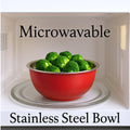 Top view of 2200ml plastic serving bowl showing lid and steam vents
