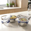Leakproof stainless steel food storage containers