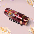 Side view of vacuum insulated water bottle with temperature display lid