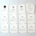 Complete 32-piece flashcard set featuring colors and shapes with bold text