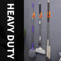Wall-mounted mop and broom clip for household use