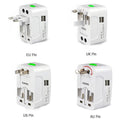 Specifications and dimensions of the Poravar worldwide adaptor.
