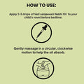 Glass dropper bottle of Nabhi Oil for joint stiffness and swelling