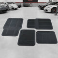 Universal vehicle floor protection mats in black rubber