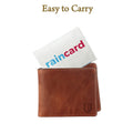 Backpack with waterproof raincoat card attached for easy access during travel