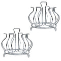 Durable stainless steel glass holder designed for pubs and cafes.