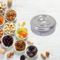 Side view of the multi-purpose snack box on a kitchen counter.