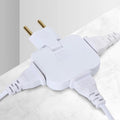 Comparison showing the space-saving benefits of the Foldable Wall Plug Adapter over bulkier options.