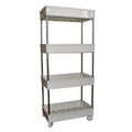 Flexible 4 layer kitchen storage rack with steel and plastic