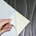 Embossed 3D foam wall panel with elegant white floral design and texture