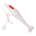 Electric hand blender stick blending hot soup in pot