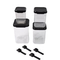 Hand holding plastic air tight container to show airtight locking lid