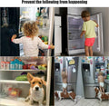 Childproof fridge door lock latch from different angle