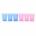 Close-up of durable plastic beverage glasses