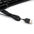 Durable ABS material wired keyboard with USB interface.