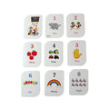 Number flashcards ready set count design with safe rounded corners
