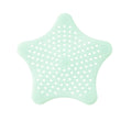 Reusable silicone star sink filter and hair trap in mint green color