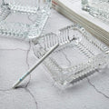 Another angle of the crystal ashtray, emphasizing its quality craftsmanship.