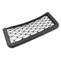 Lifestyle shot of the car seat organizer holding a phone and wallet in a car.