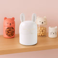 Compact bunny shaped storage box suitable for kitchen or desk use