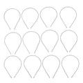 Classic wavy metal headband with rust-resistant coating