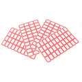 Blank red border label sticker sheet ready for custom writing and labeling.