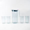 Daily use BPA-free plastic jug and 4 glass set showing clear, lightweight design