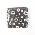 Dustproof LPG cylinder cover featuring black and white floral design