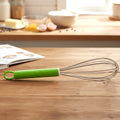 Side profile stainless steel mixing whisk for cooking