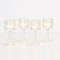 Decorative flameless LED candle set with crystal-style design