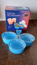 Stylish blue revolving dry fruit box suitable for kitchen and dining