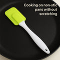 Heat resistant silicone kitchen spatula suitable for oven and microwave use